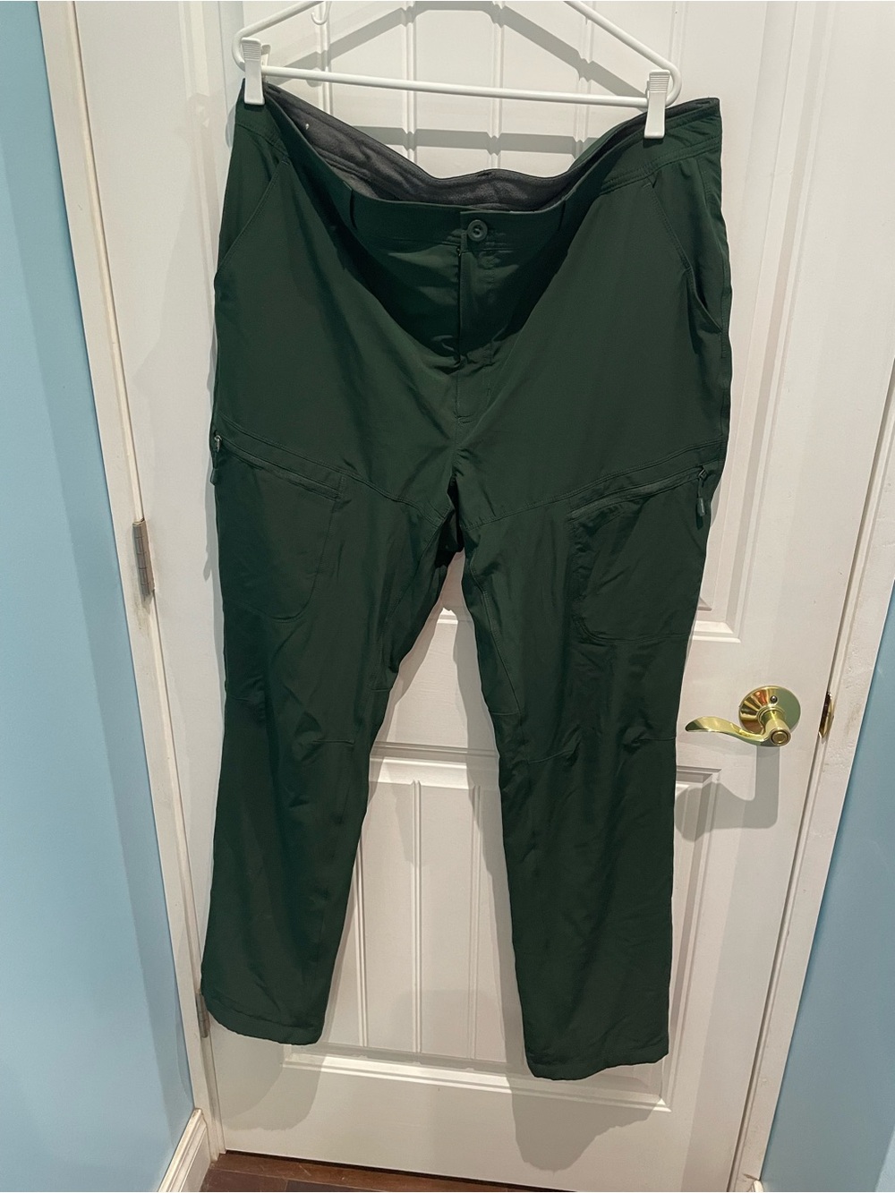 Plus size  Eddie Bauer Forest Green Outdoor Cargo Pants fleece lined